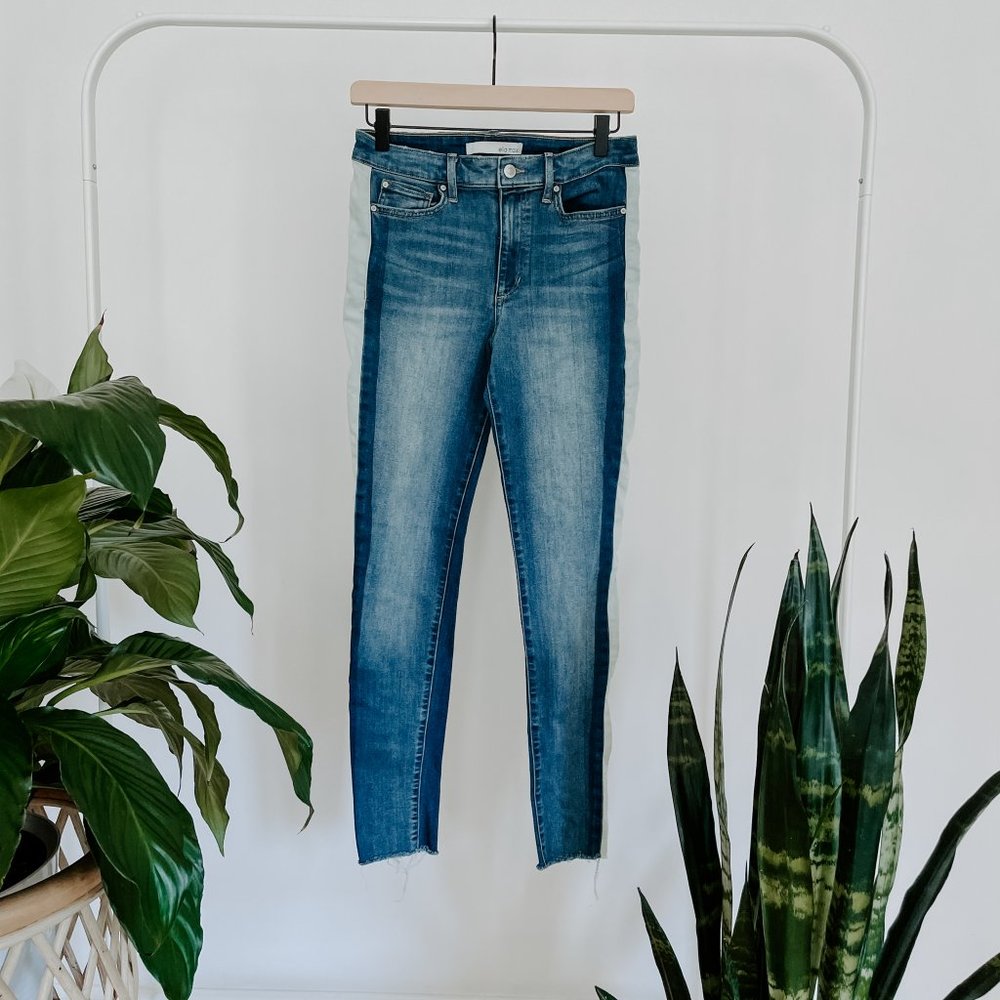 Ella Moss High Rise Skinny Tuxedo Stripe Jeans